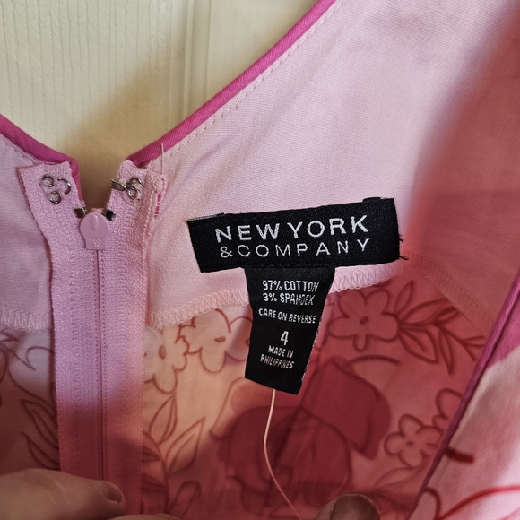 Vintage Y2K New York & Company Empire Waste Cottagecore Floral Vneck Dress - Picture 5 of 7